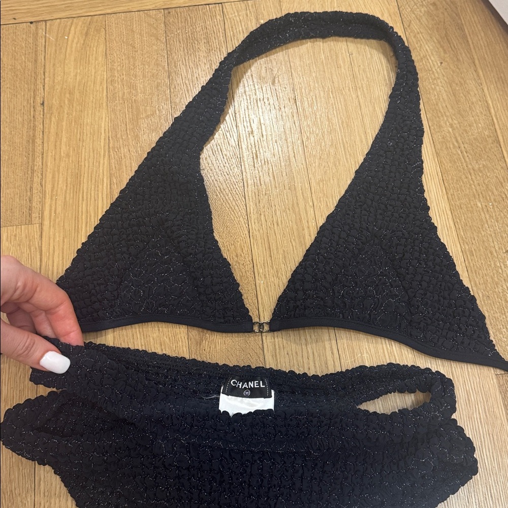 CHANEL Bikini - priced low bc flaw on top bikini strap